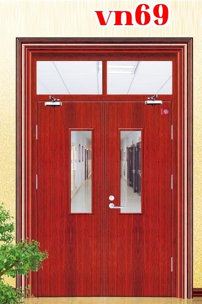 Dòng cửa chống cháy in vân gỗ thép